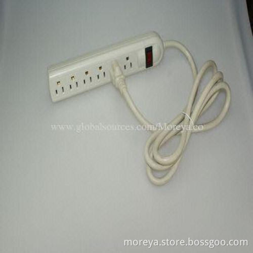 American Standard Power Strip with Plastic Cover, 15A Maximum Current